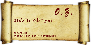 Oláh Zágon névjegykártya